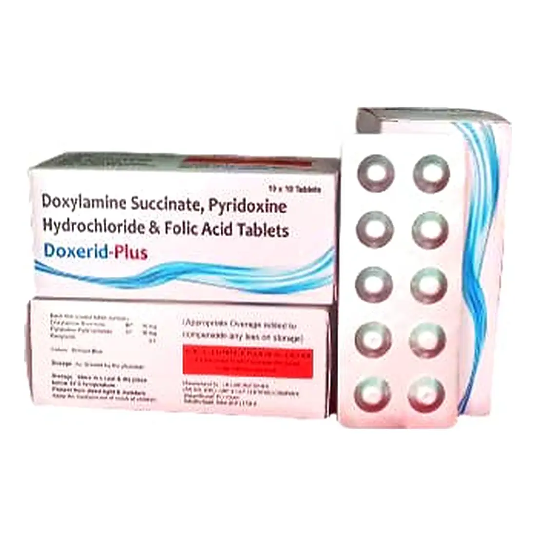 Doxerid-Plus — Doxylamine Succinate 10 mg, Pyridoxine Hydrochloride 10 mg & Folic Acid 5 mg Tablets