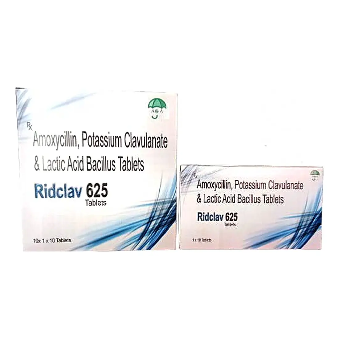 Ridclav 625 — Amoxycillin 500 mg, Potassium Clavulanate 125 mg & Lactic Acid Bacillus Tablets
