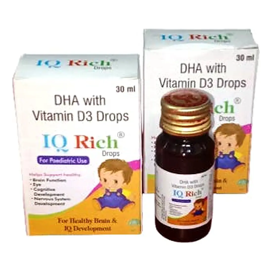IQ Rich Drops — DHA with Vitamin D3 Drops — For Paediatric Use